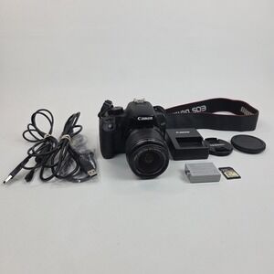 Canon EOS Rebel XS Digital SLR Camera w/18-55mm Lens Charger SD + Battery Tested